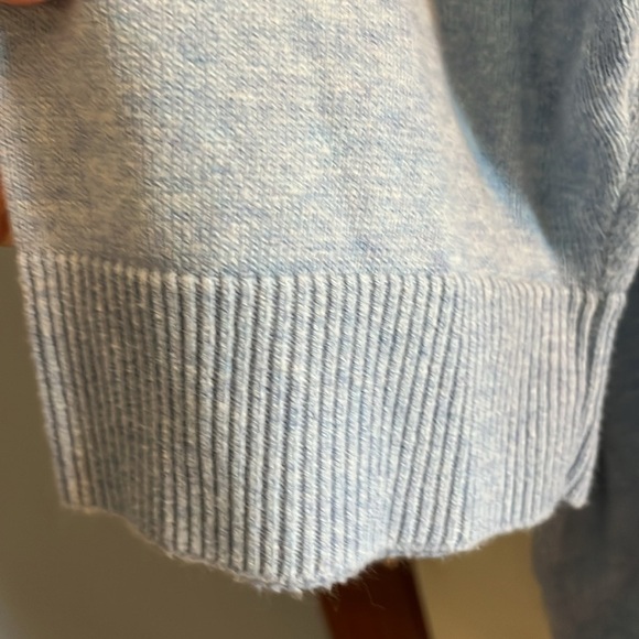 Christopher& Banks-2X-blue-button up, 3/4 sleeve, embellished, cardigan sweater. - Picture 3 of 12